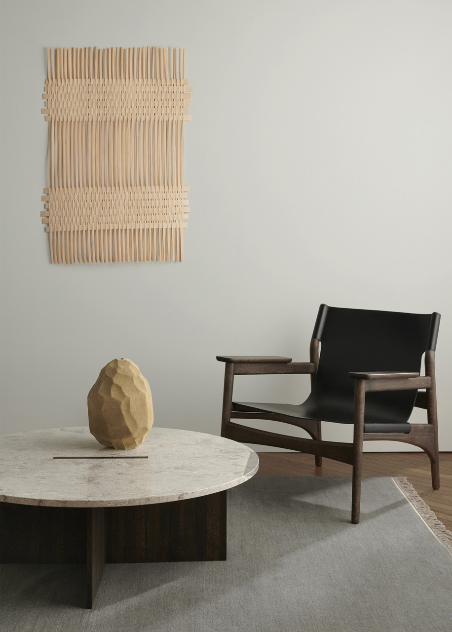 karimoku case kinuta round coffee table (n st01) lifestyle 1