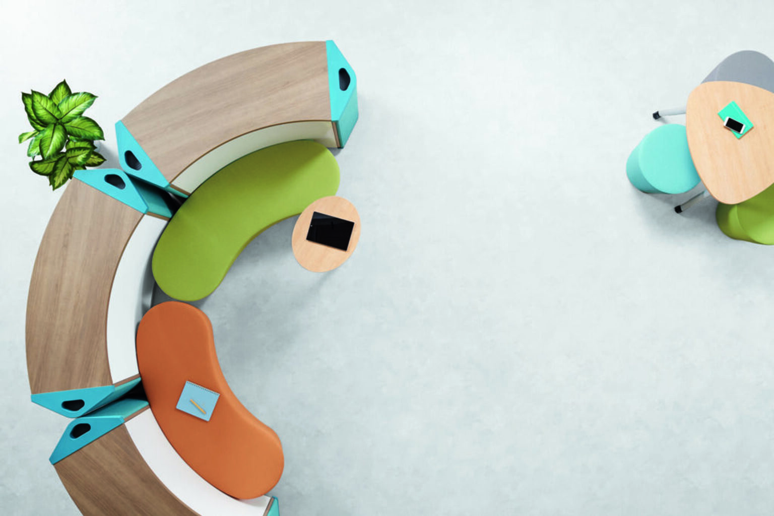 Flowform Ottoman - designFARM - Authentic Furniture, Lighting & Accessories