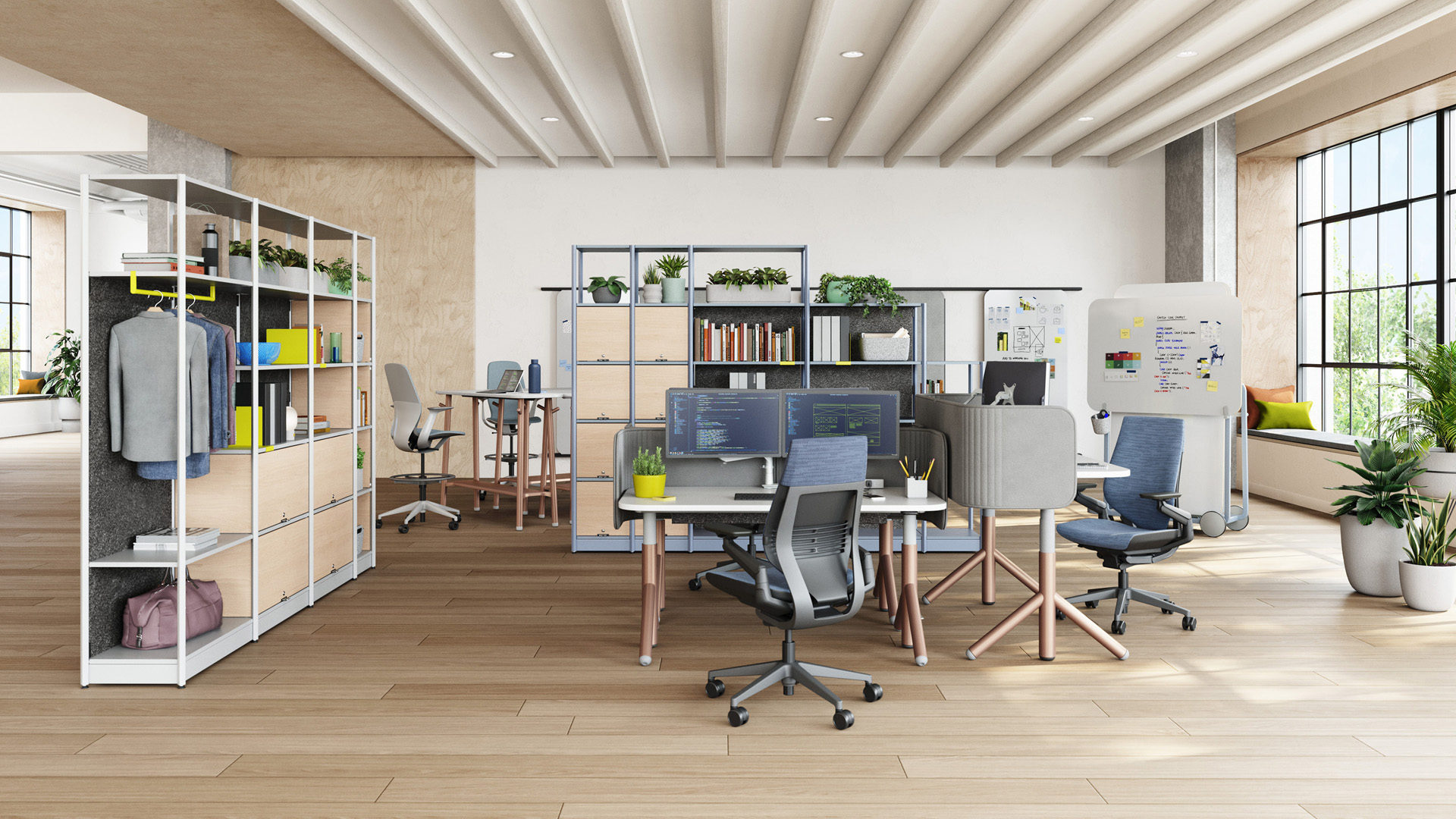 steelcase flex height adjustable desk lifestyle 1