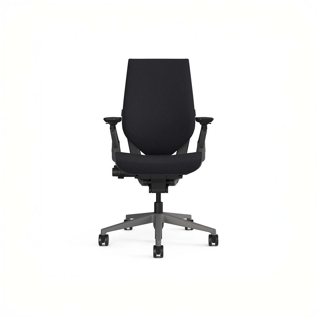 steelcase gesture chair era onyx, dark frame, no headrest 2