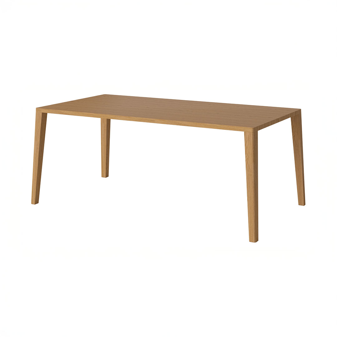 graceful dining table oiled oak, oak solid, 1800mm x 950mm
