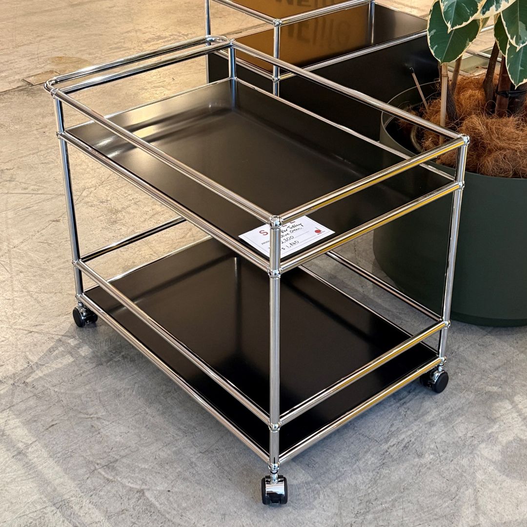 usm haller serving trolley black