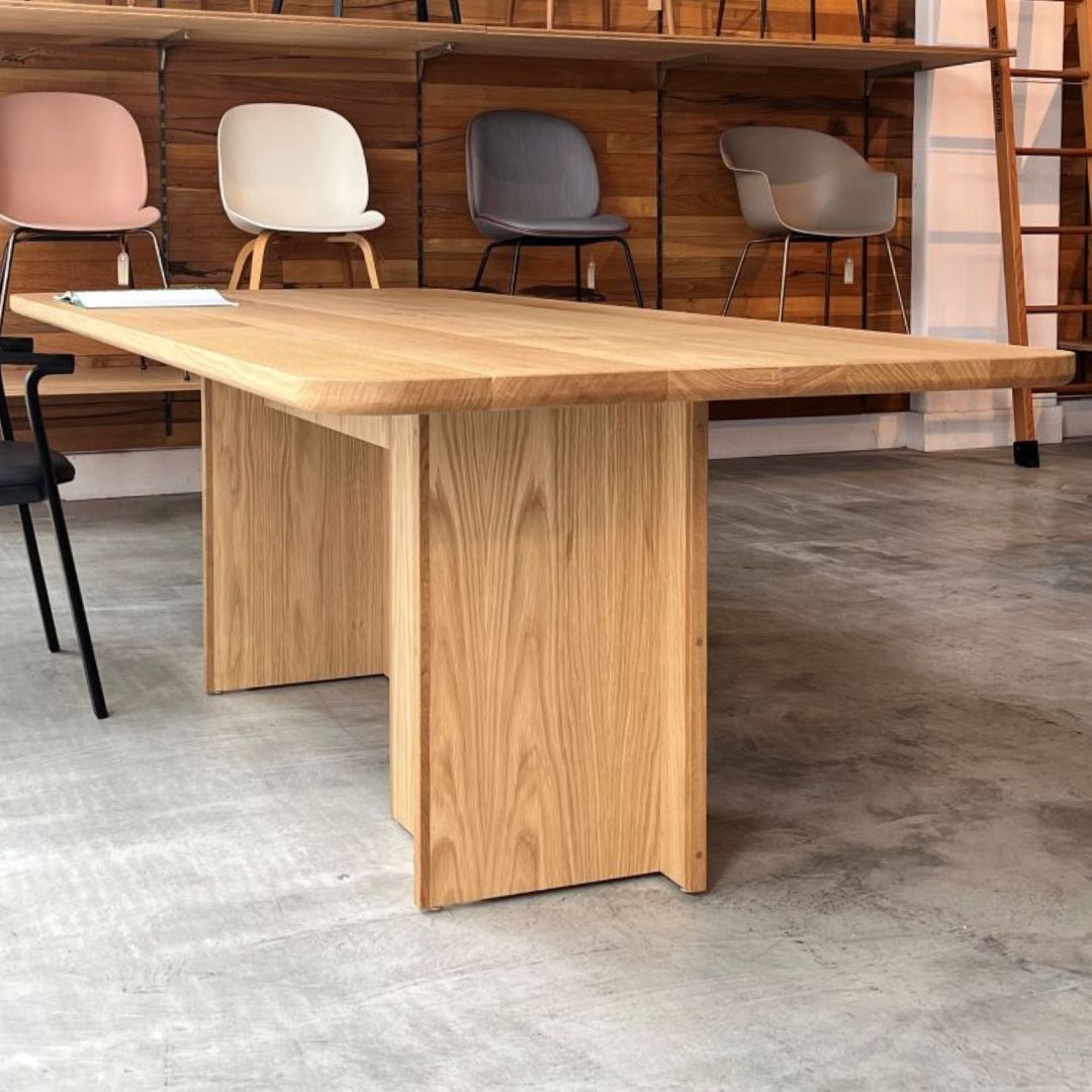 wax mallee table veneer pedestal (double)