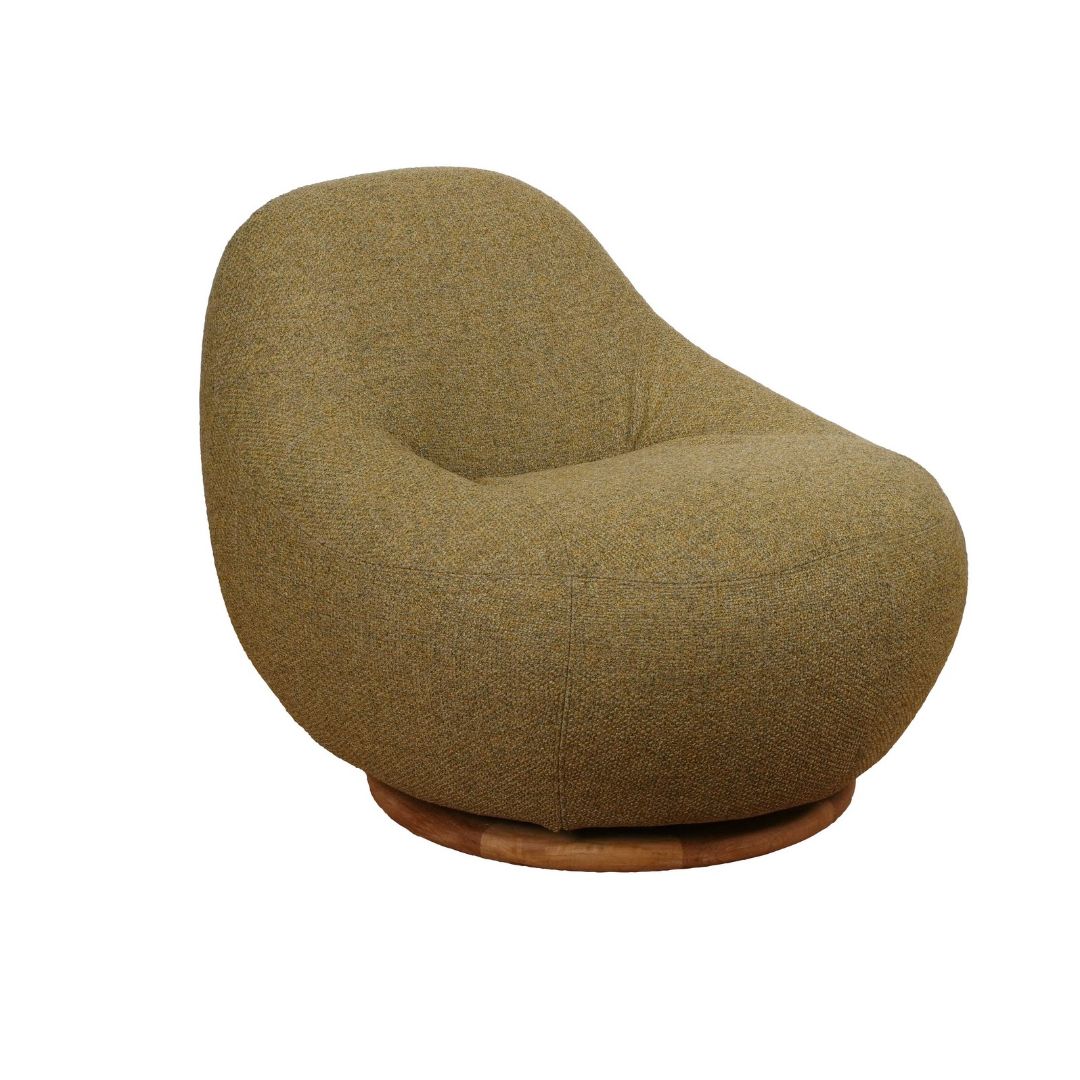 gem lounge chair with teak swivel Cane-Line Gem Product 2